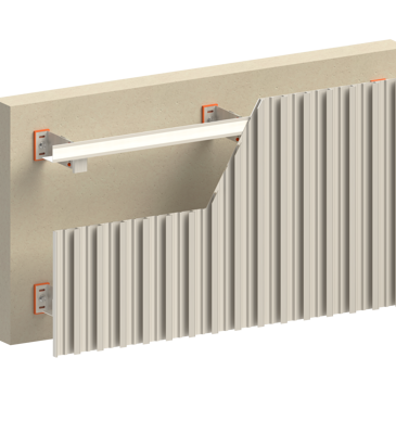 Briklok profiles in vertical position Image